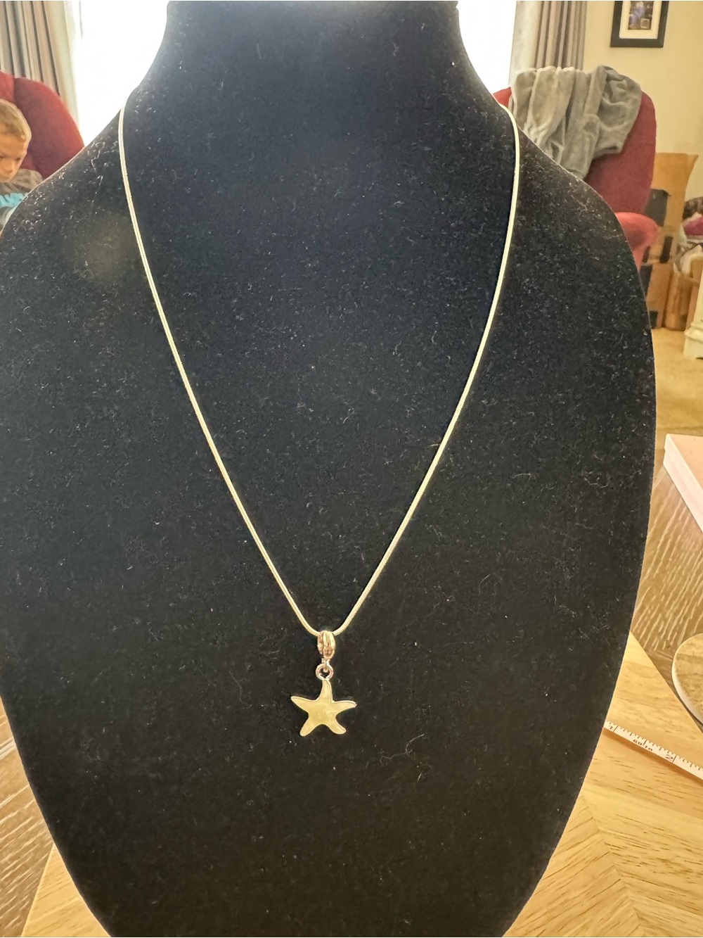 Gold Starfish Pendant Necklace for Women